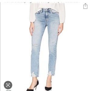 Hudson high rise ripped jeans